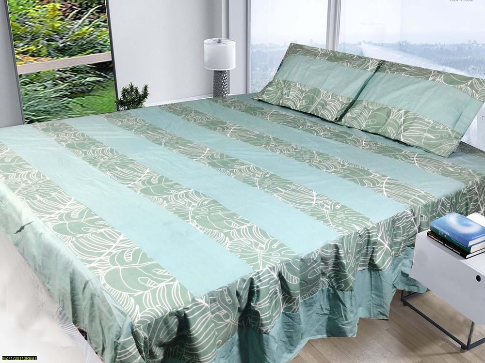 3 Pcs Cotton Sotton Printed Double
Bedsheet