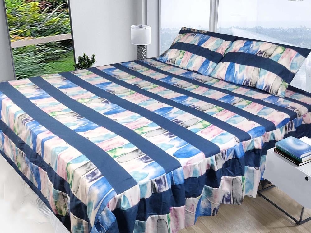 3 Pcs Cotton Sotton Printed Double
Bedsheet