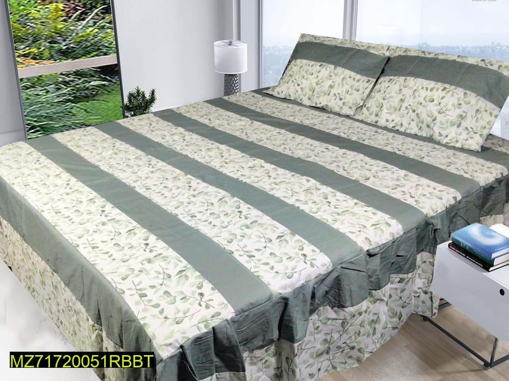 3 Pcs Cotton Sotton Printed Double
Bedsheet