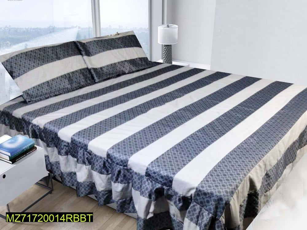 3 Pcs Cotton Sotton Printed Double
Bedsheet