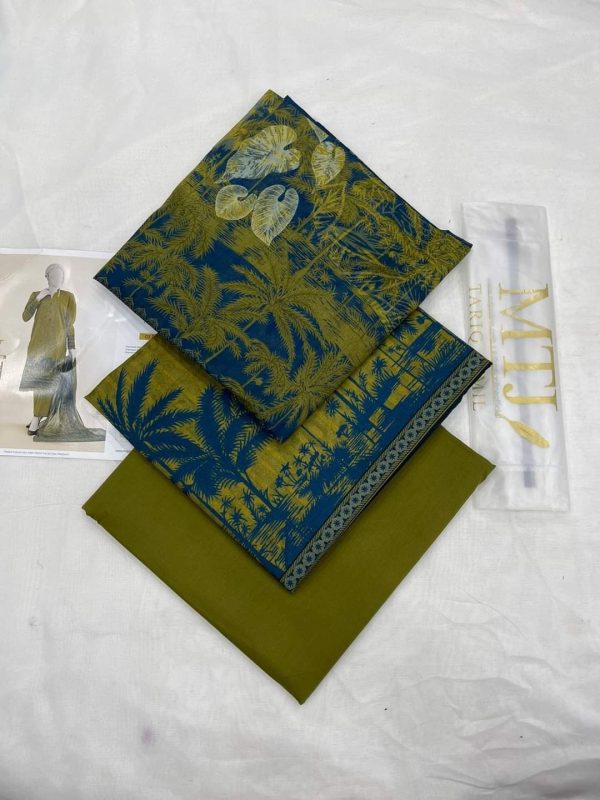 Mtj By Molana Tariq Jamil Luxury Digital Premium Printed Airjet Lawn 03piece Spring Summer Collection