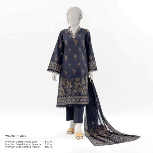 Mtj By Molana Tariq Jamil Luxury Digital Premium Printed Airjet Lawn 03piece Spring Summer Collection
