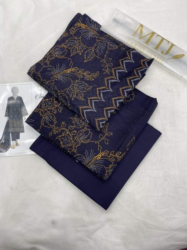 Mtj By Molana Tariq Jamil Luxury Digital Premium Printed Airjet Lawn 03piece Spring Summer Collection