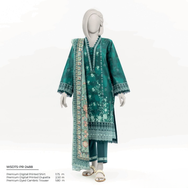 Mtj By Molana Tariq Jamil Luxury Digital Premium Printed Airjet Lawn 03piece Spring Summer Collection