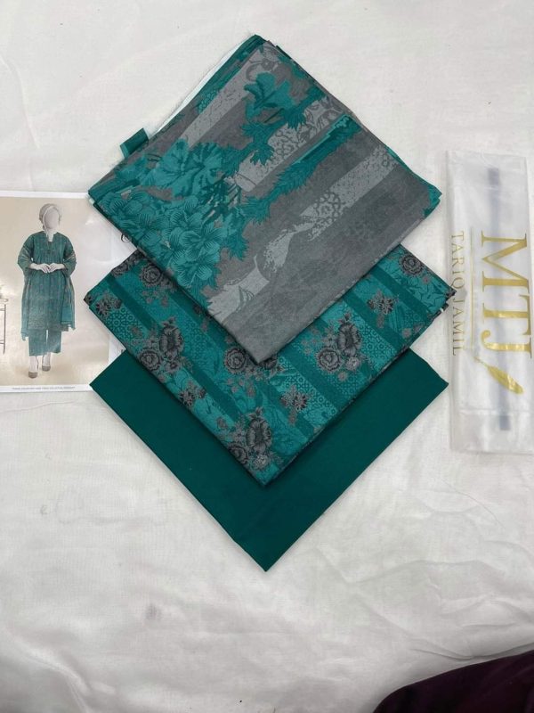 Mtj By Molana Tariq Jamil Luxury Digital Premium Printed Airjet Lawn 03piece Spring Summer Collection