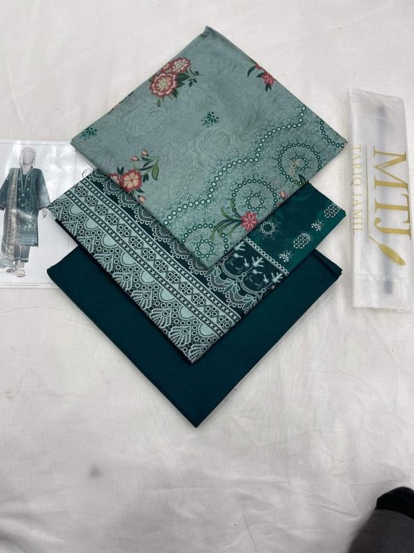 Mtj By Molana Tariq Jamil Luxury Digital Premium Printed Airjet Lawn 03piece Spring Summer Collection
