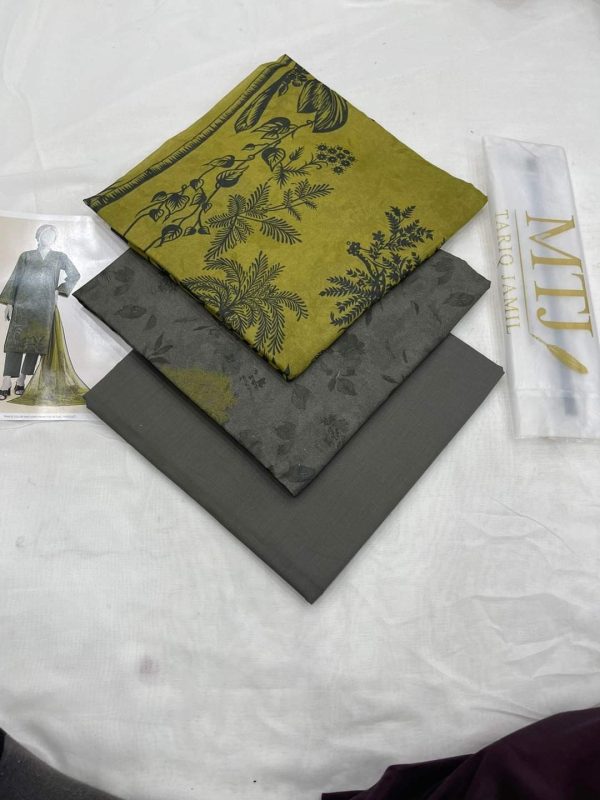 Mtj By Molana Tariq Jamil Luxury Digital Premium Printed Airjet Lawn 03piece Spring Summer Collection