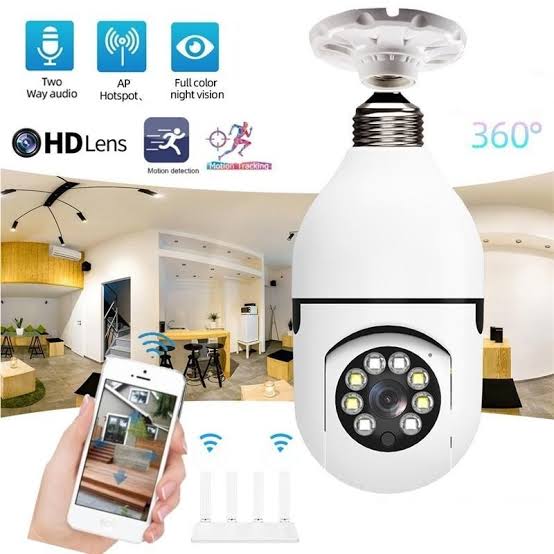 New Speed-x Bulb Camera 1080p Wifi 360 Degree Panoramic Night Vision Two-way Audio Motion Detectionnew Speed-x Bulb Camera 1080p Wifi 360 Degree Panoramic Night Vision Two-way Audio Motion Detection